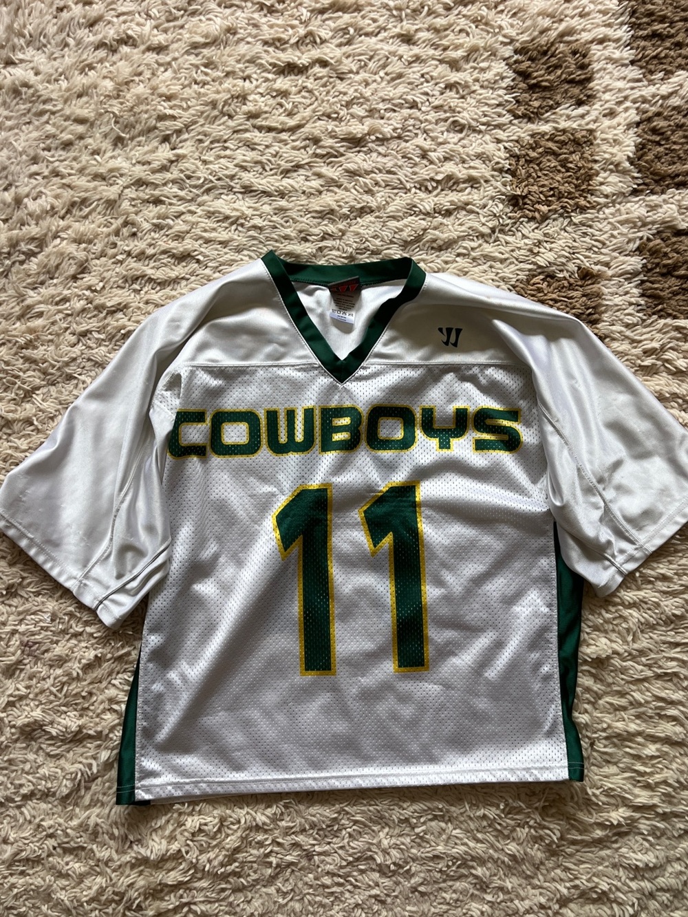 Warrior Cowboys Mesh Lacrosse Jersey Green Gold White